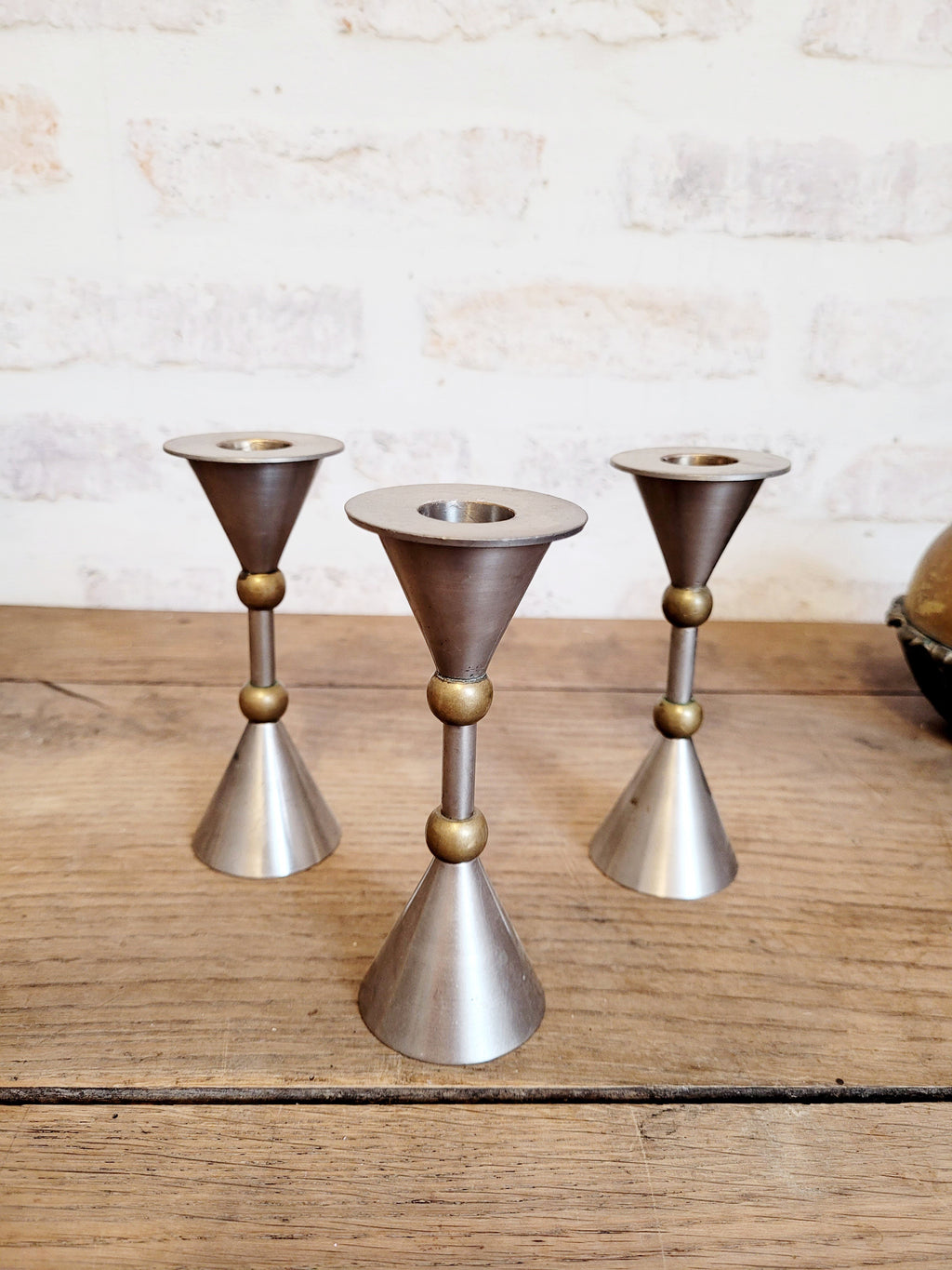Trio de bougeoirs