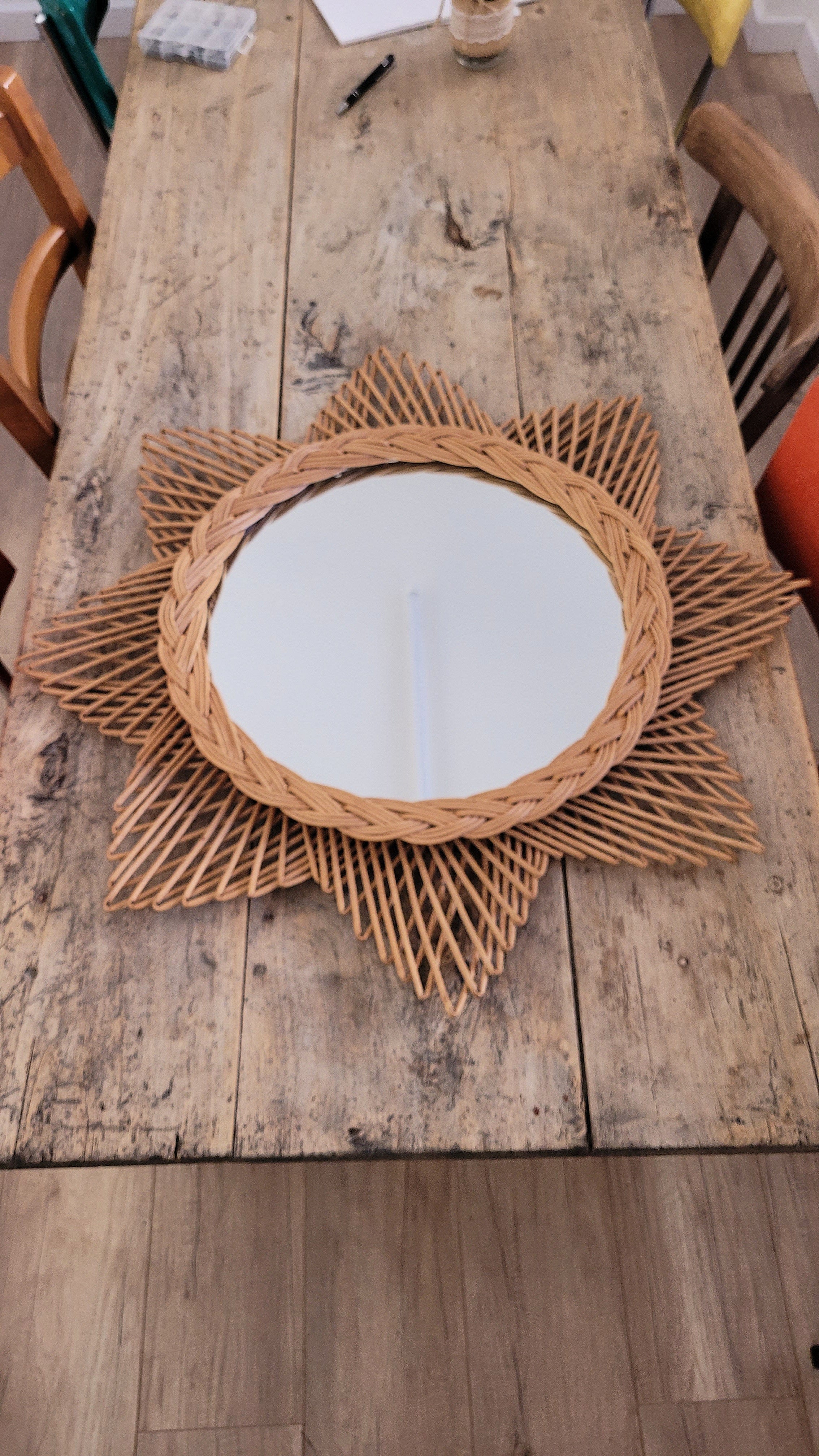 Miroir rotin soleil