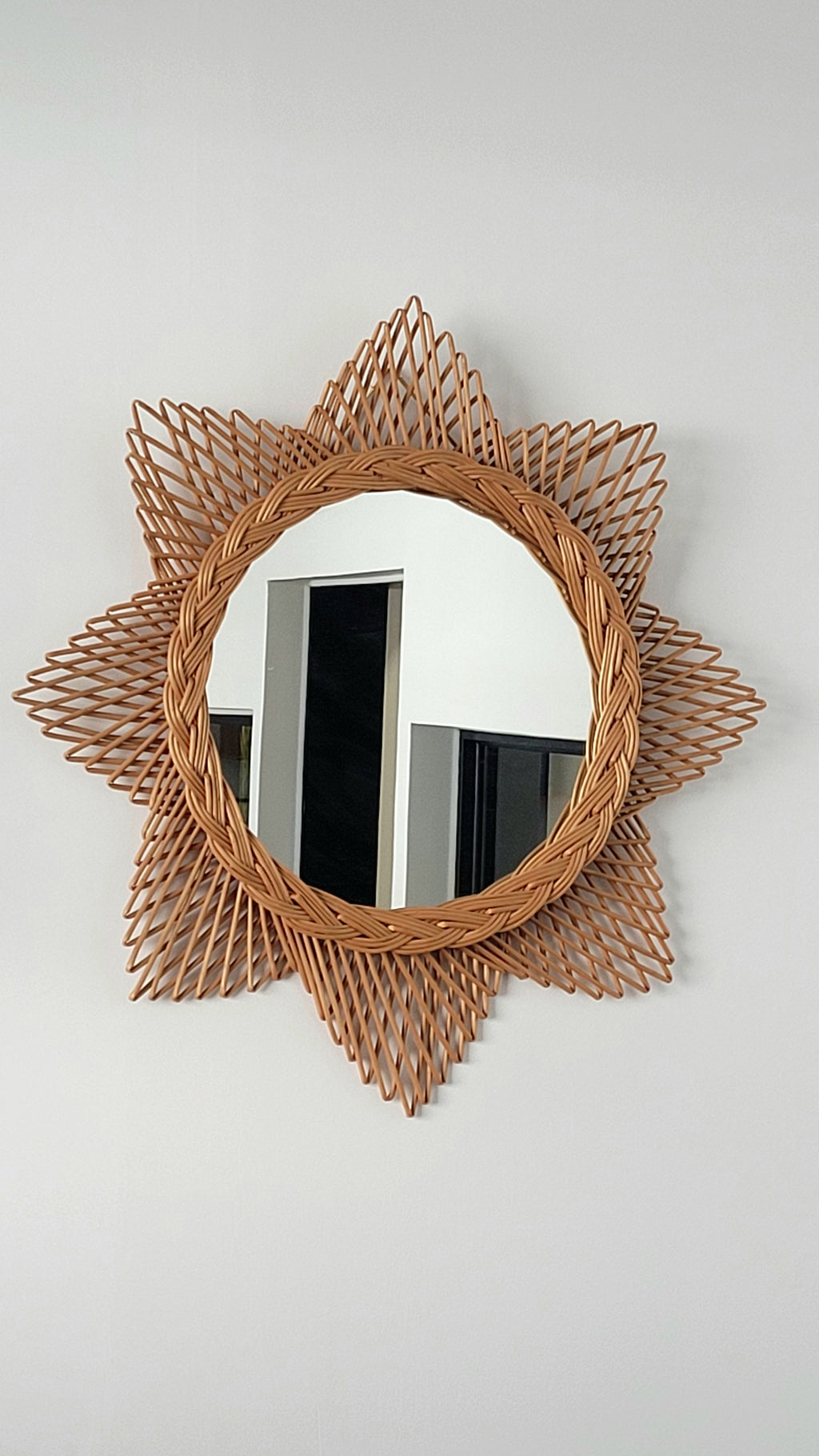 Miroir rotin soleil