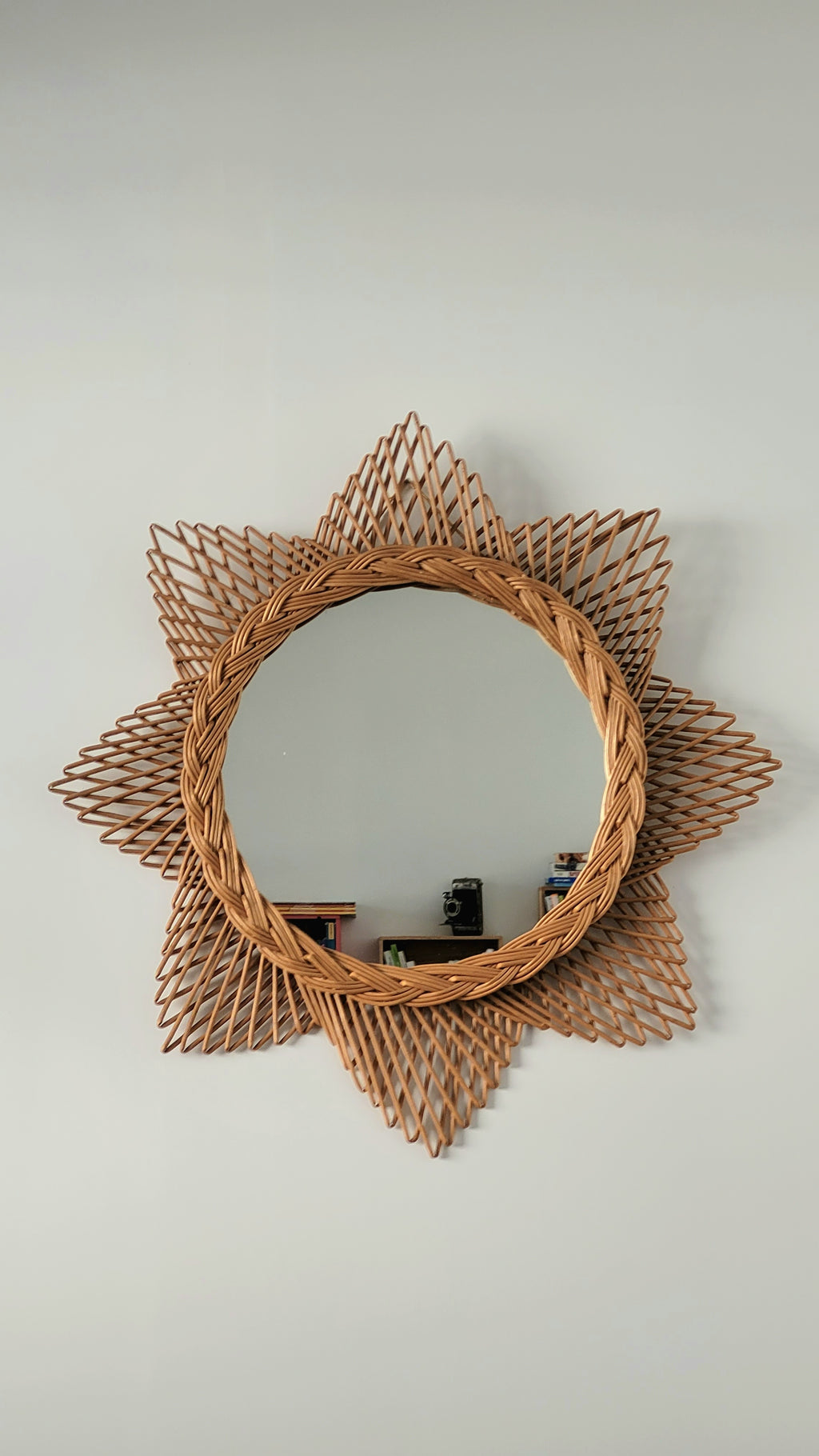 Miroir rotin soleil