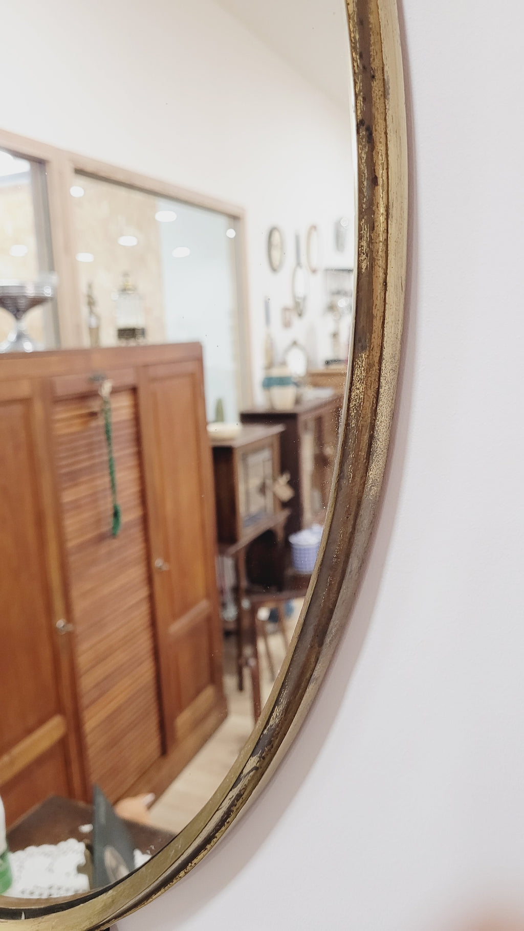 Miroir Ancien en Laiton – Style Baroque