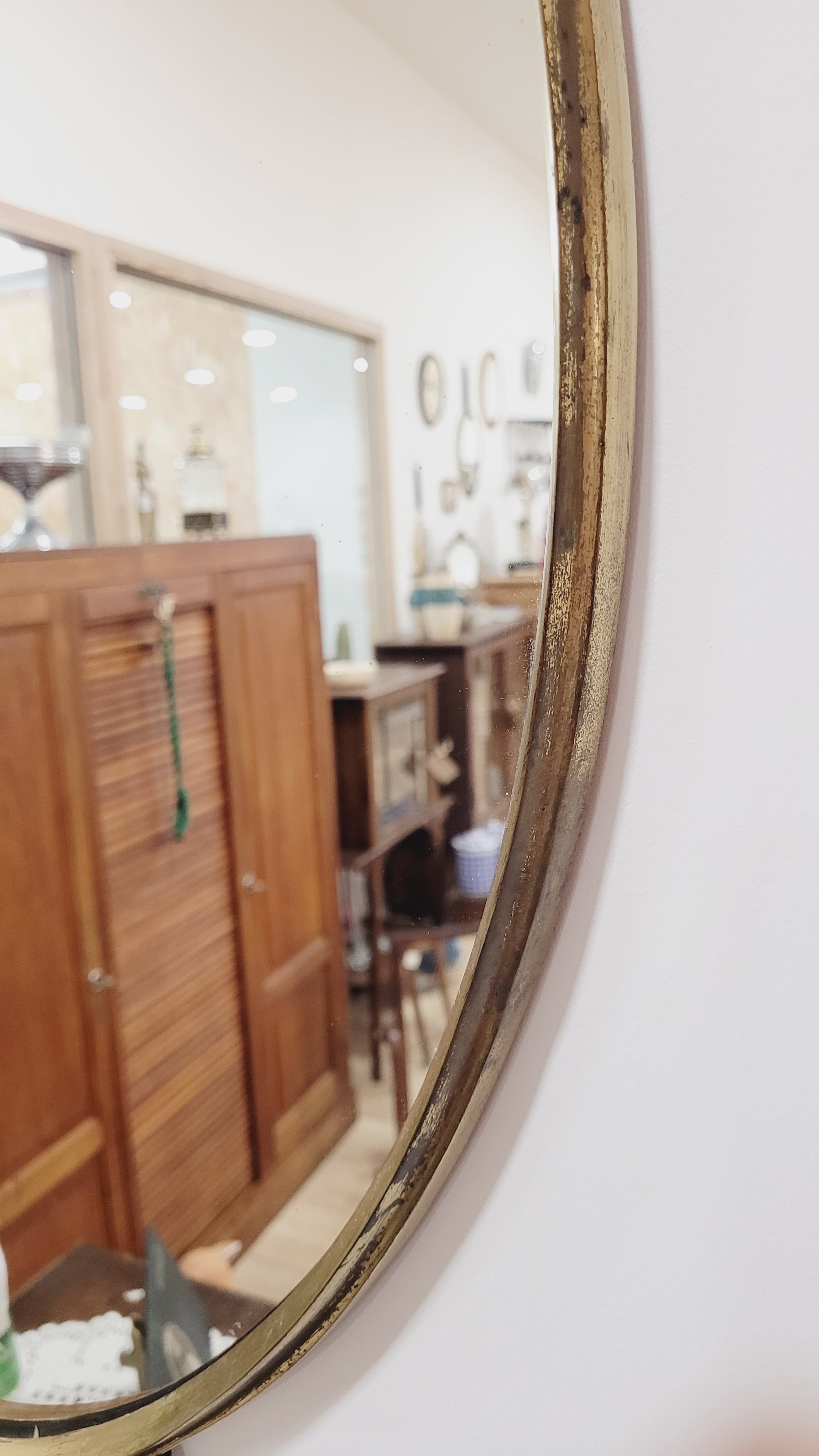 Miroir Ancien en Laiton – Style Baroque