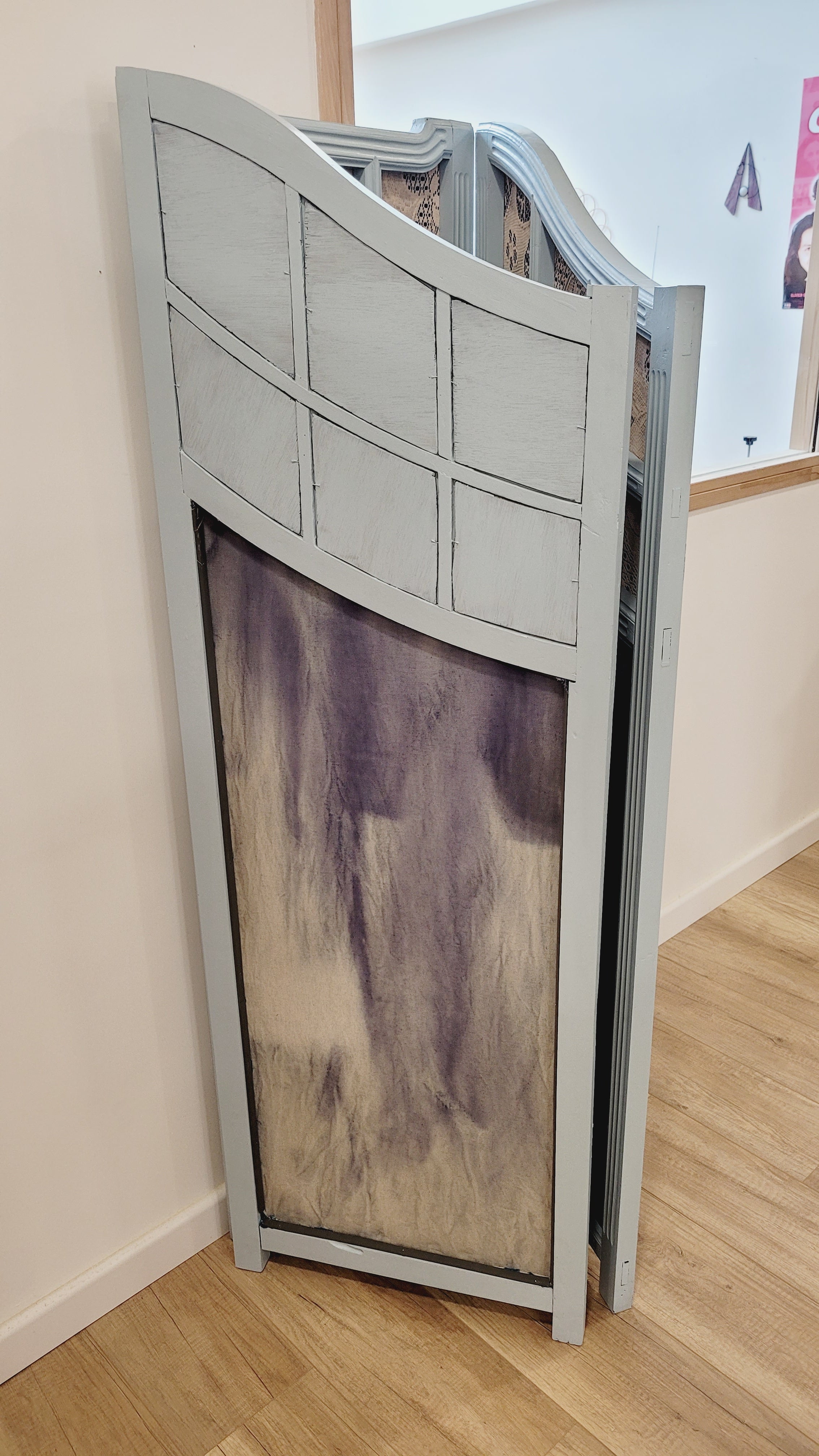 Paravent Cyanotype sur Tissu – Pièce Unique